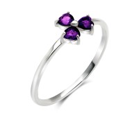 Flower CZ Silver Rings NSR-53